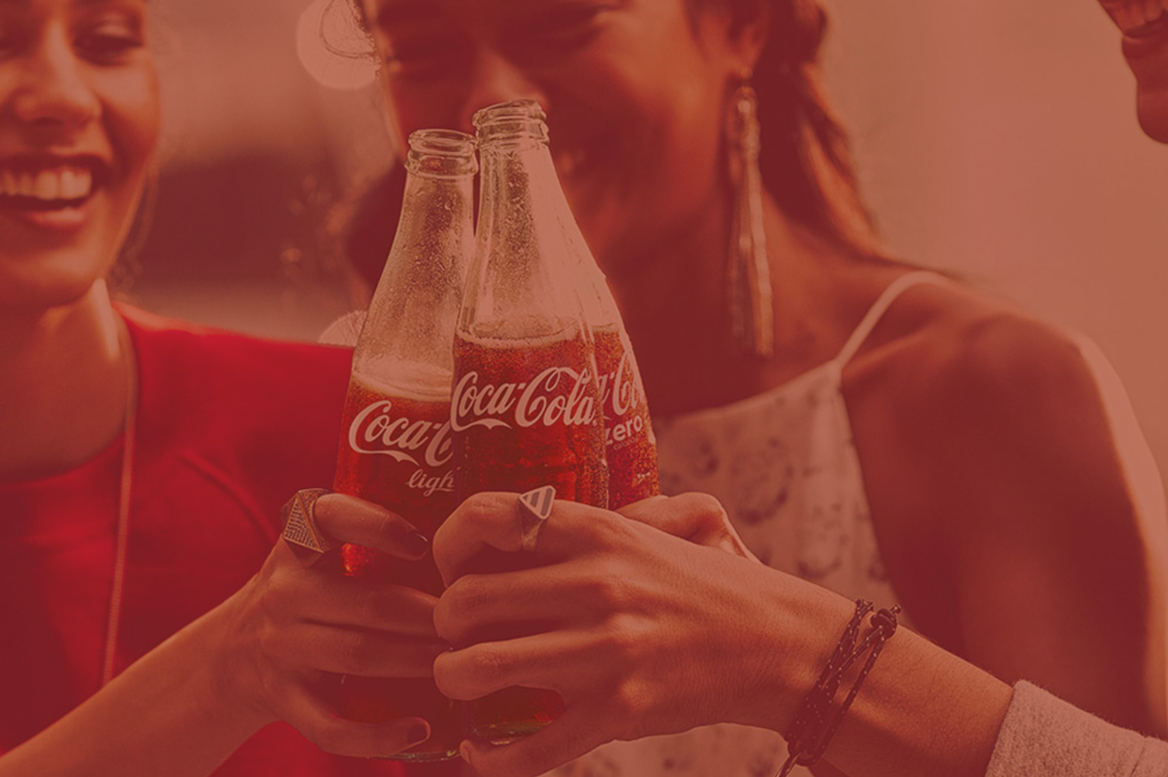 Cheers with Coca-cola
