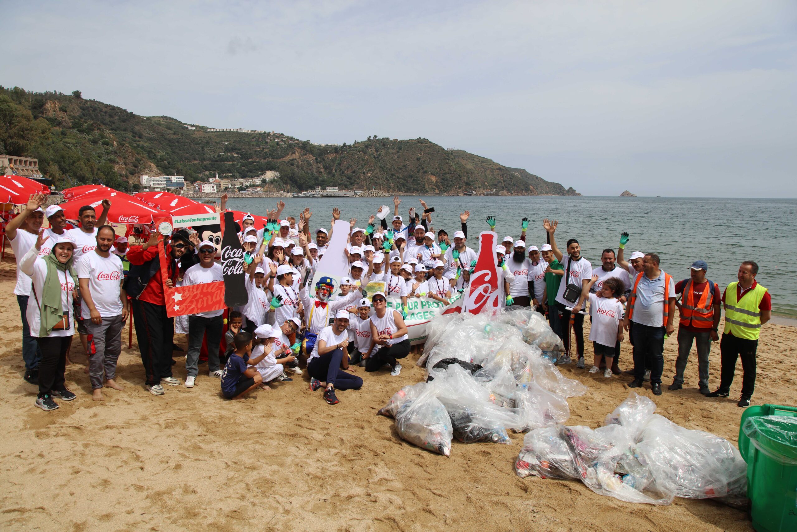 Beach cleaning coca-cola project